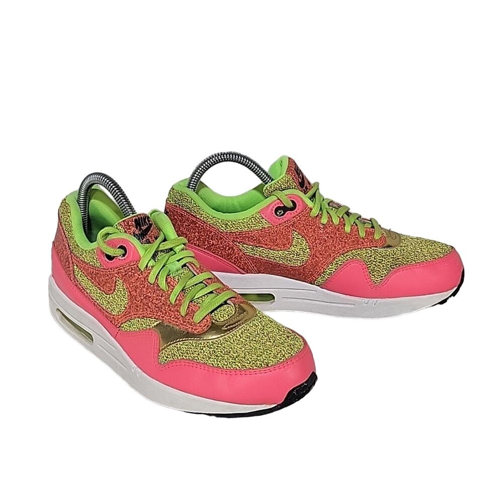 Nike Air Max 1 SE Ghost Green/ Hot Punch Womens Size 8